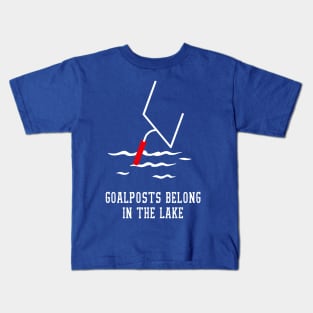 KU Football Goals Posts Belong in the Lake Kids T-Shirt